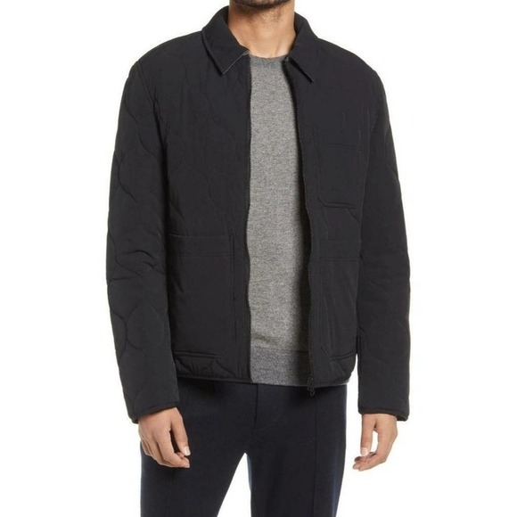 NWT Ted Baker Schuss Reversible Quilted Coat-Black-Size 6 (2XL)